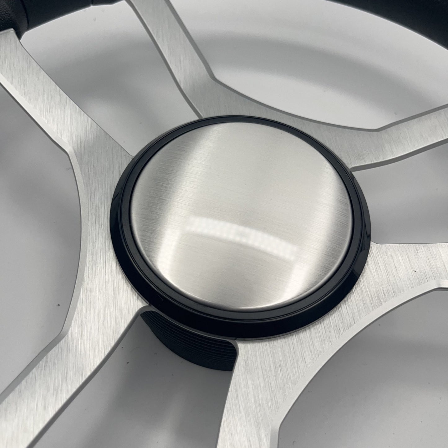 Malera Boat Steering Wheel Brushed Aluminum Spokes - Plain