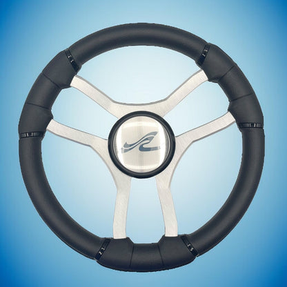 Malera Boat Steering Wheel Brushed Aluminum Spokes | SeaRay Boats