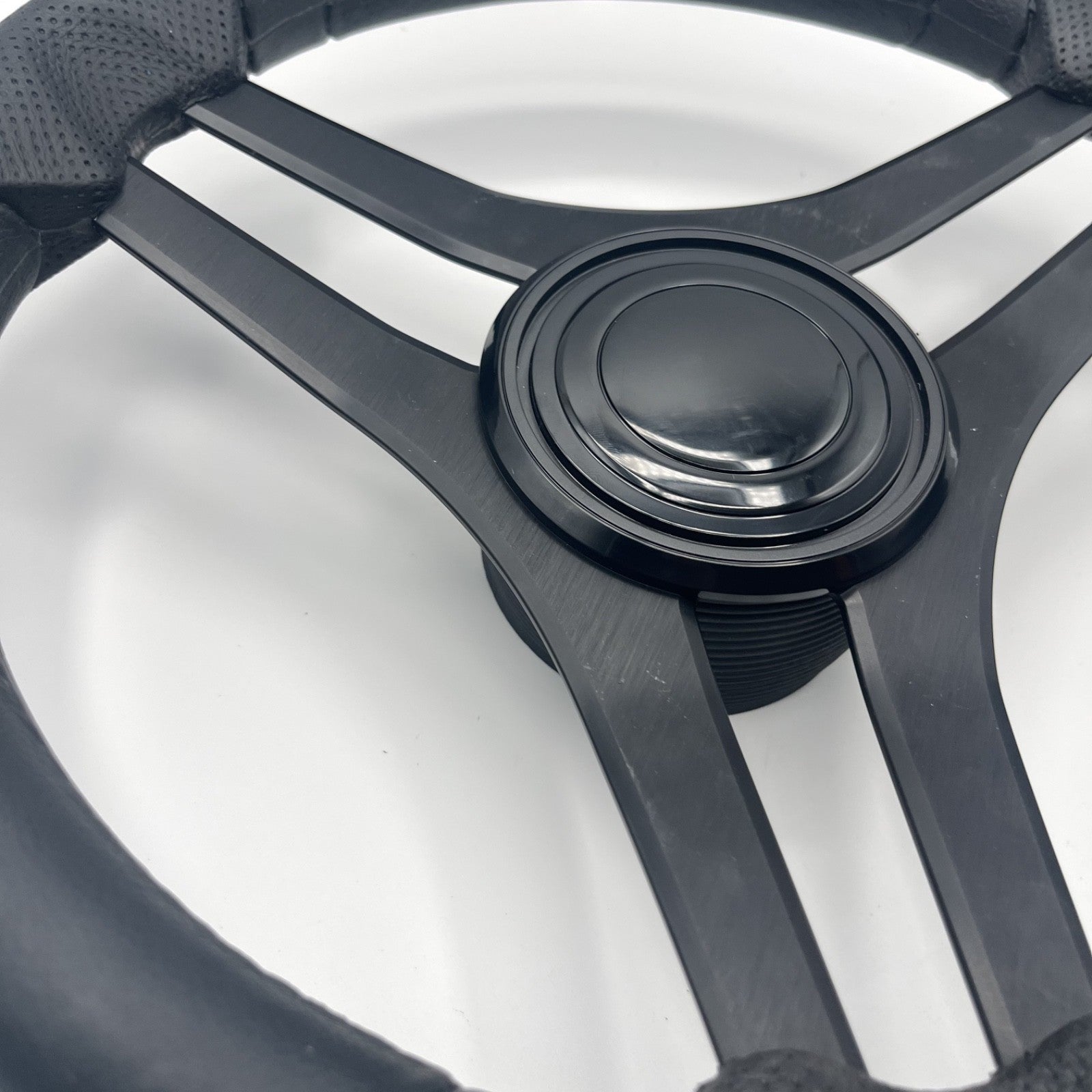 Molinara Marine Steering Wheel Black Brushed Alum Spokes | Lg Black Target