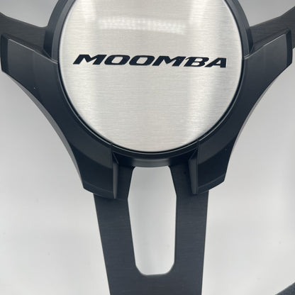 Gussi Italia Boat Model 15 Steering Wheel Black Brushed Alum Spokes |Blk Moomba