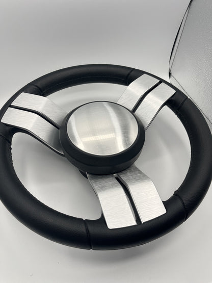Model M703 Boat Steering Wheel with Brushed Dual Spokes/Center Cap