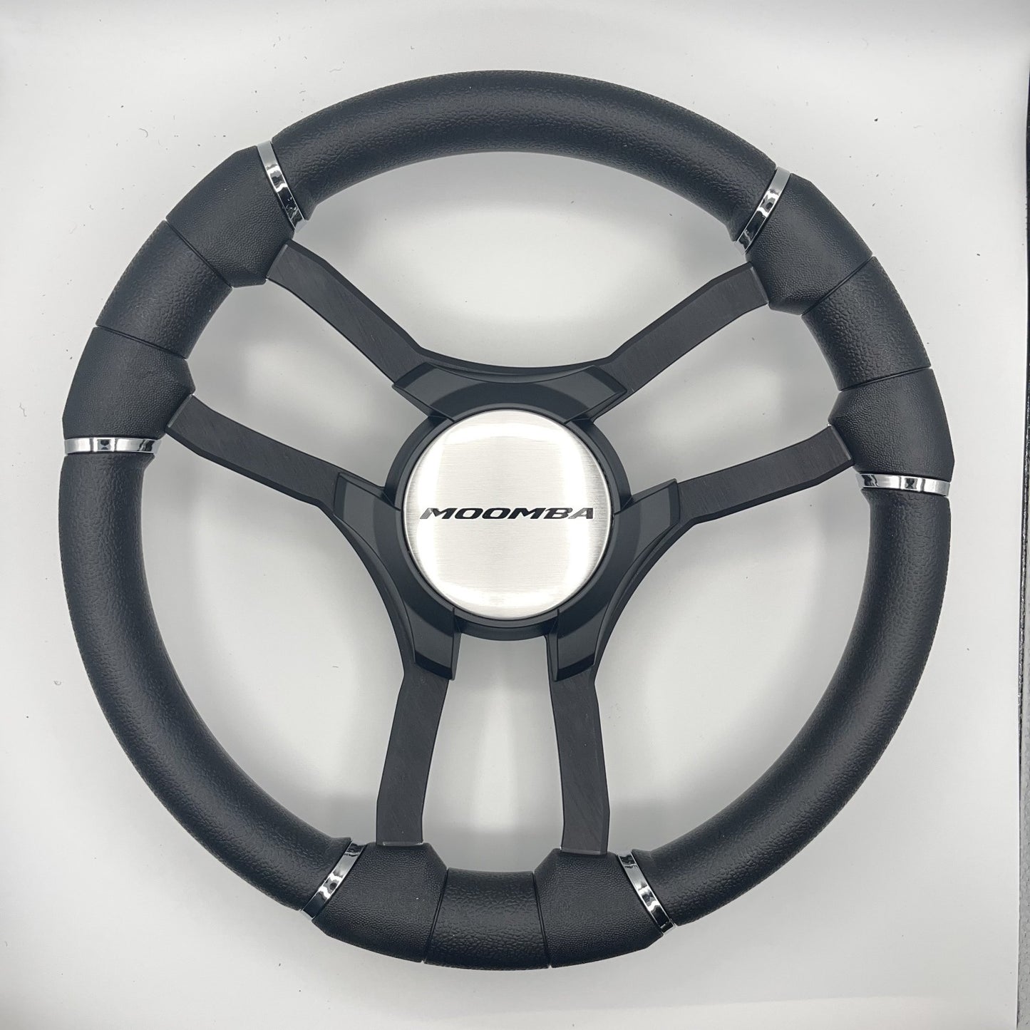 Malera Boat Steering Wheel Black Aluminum Spokes | Moomba Boats