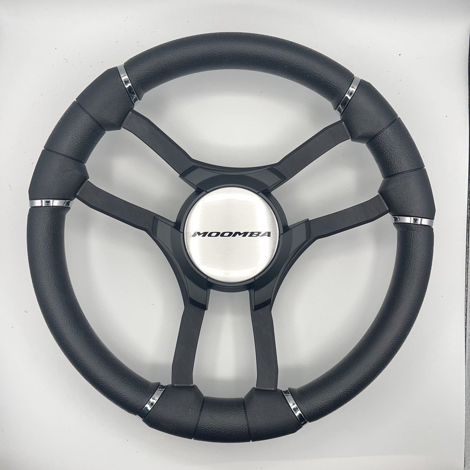Malera Boat Steering Wheel Black Aluminum Spokes | Moomba Boats