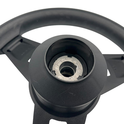 Giazza Golf Cart Steering E-Z-GO HUB Soft Touch Rim ABS Spokes - White Inserts