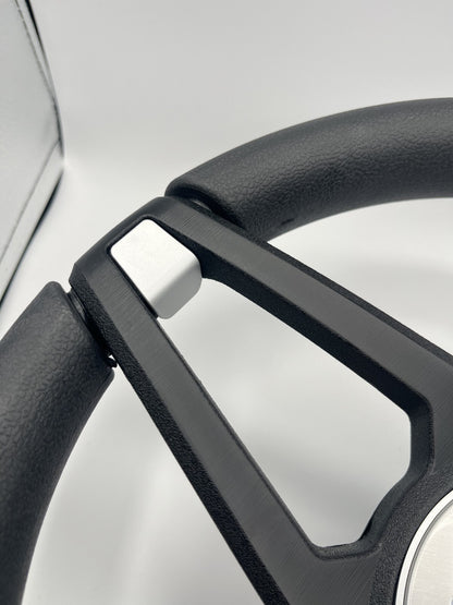 Molino Black & Silver Accents Golf Cart Steering Wheel fits E-Z-GO Carts