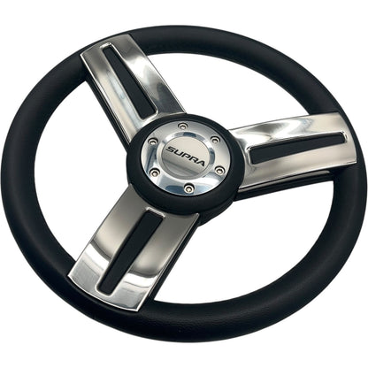 Gussi Italia Marine Steering Wheel Stainless Steel Spokes Soft Touch Rim | Supra