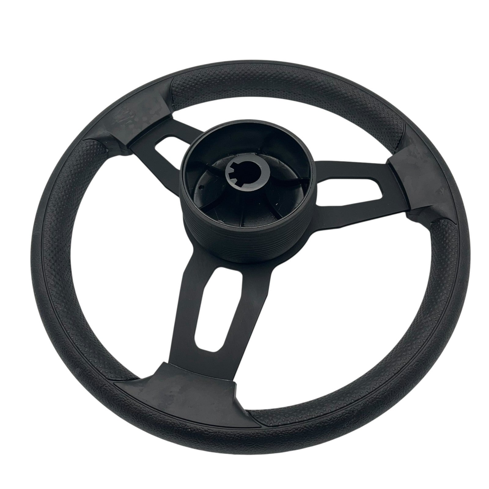 Model 15 Marine Steering Wheel Black Brushed Aluminum Spokes | Lowe