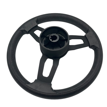 Model 15 Marine Steering Wheel Black Brushed Aluminum Spokes | Lowe