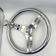 Cimbro Salt Water Boat Steering Wheel+Knob Polished Stainless Steel | Gussi