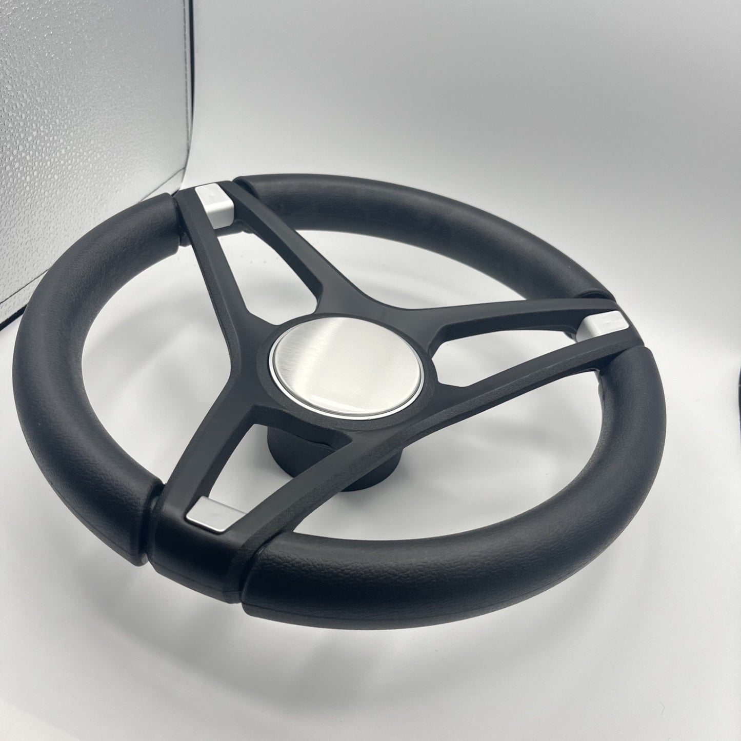 Molino Black w/Soft Touch Urethane Rim Boat Steering Wheel | Blank