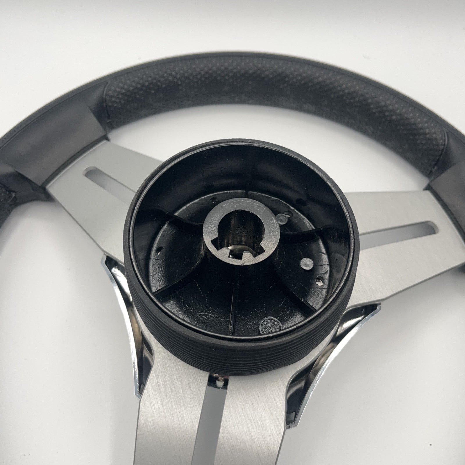 Model 15 Marine Steering Wheel Brushed Aluminum Spokes | Blank Center