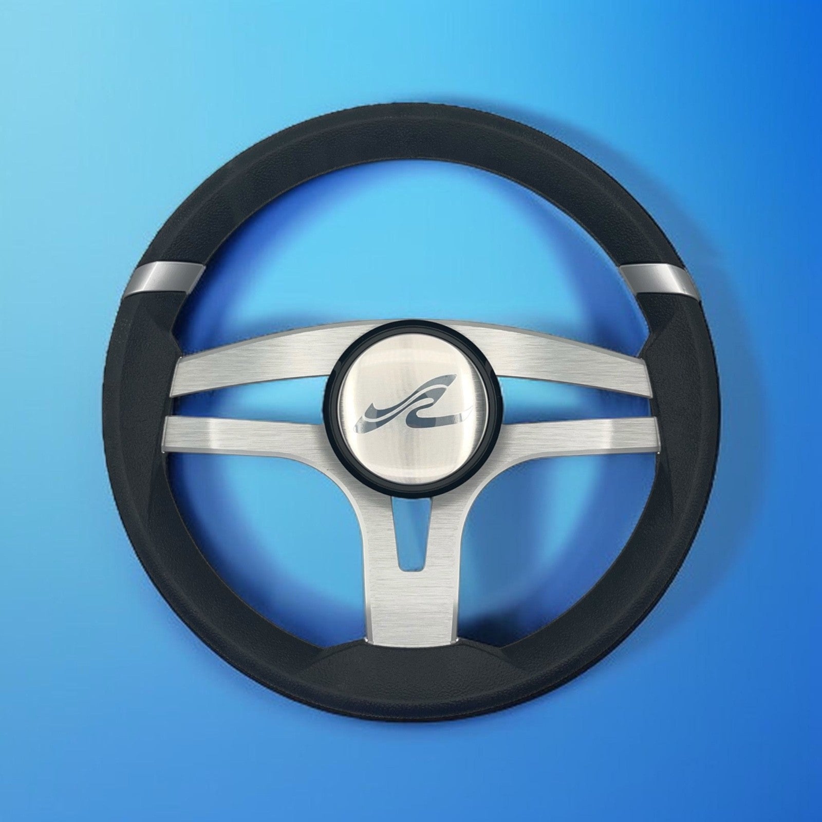 Badia Boat Steering Wheel Brushed Aluminum Spokes | SeaRay Boats