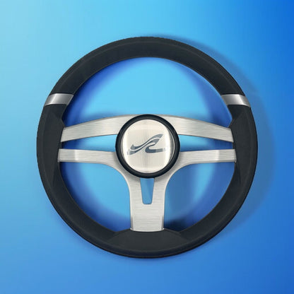 Badia Boat Steering Wheel Brushed Aluminum Spokes | SeaRay Boats