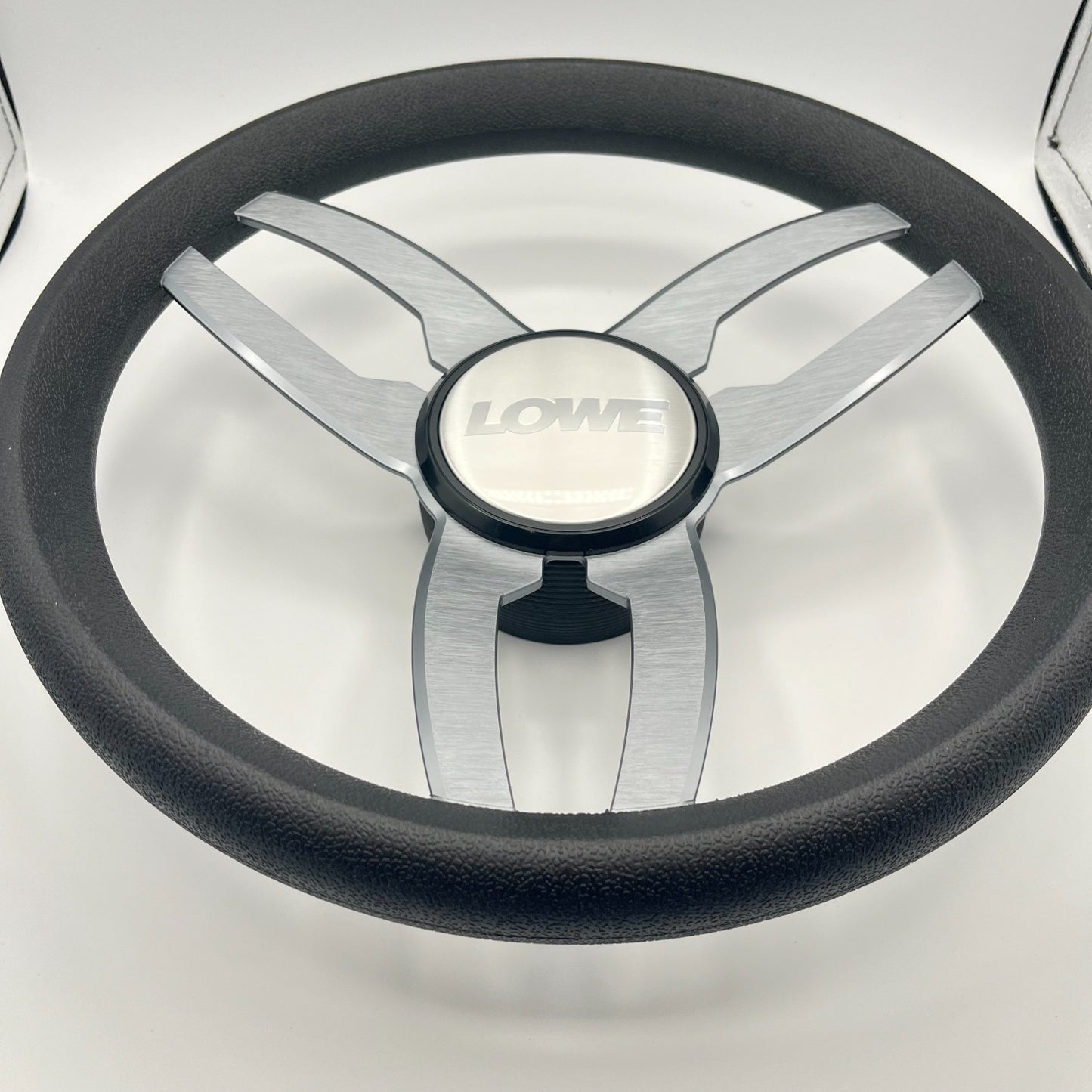 Cabrio Boat Steering Wheel Gray Brushed Alum Spoke | Lowe Boat
