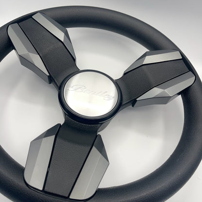 Collina Boat Steering Wheel Dark Gray Inserts - Bentley - Keyed ONLY