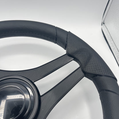 Molinara Marine Steering Wheel Black Brushed Alum Spokes | Lg Black Target