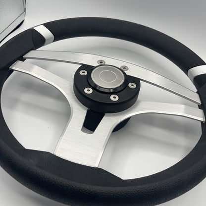 Badia Boat Steering Wheel Brushed Aluminum Spokes | Target Snap-in