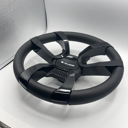 La Corte Boat Steering Wheel Black Gloss Inserts | Gussi Italia Logo