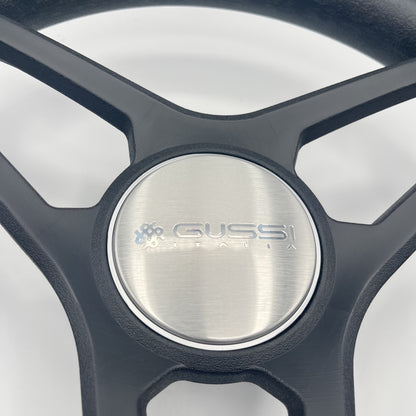 Molino Black w/Soft Touch Urethane Rim Boat Steering Wheel | Gussi