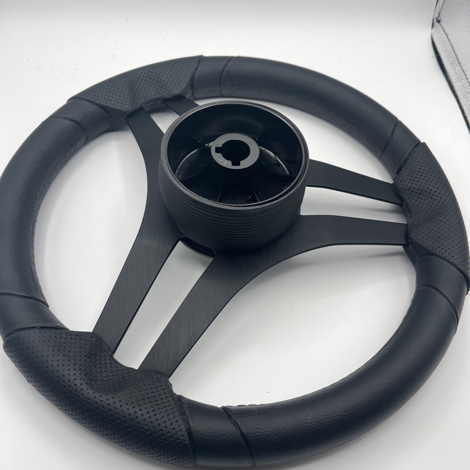 Molinara Marine Steering Wheel Black Brushed Alum Spokes | Lg Black Target