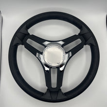 Gussi Italia Marine Steering Wheel Black Brush Metal Spokes | Smokercraft