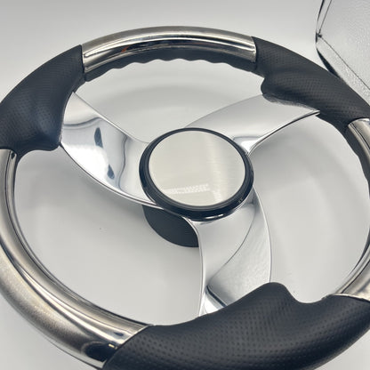 Model M533 Boat Steering Wheel Polished Alum Spoke | Plain