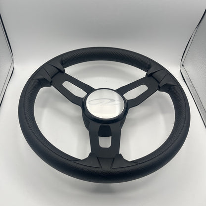 Gussi Italia Model 15 Steering Wheel Blk Brushed Alum Spokes | Regal