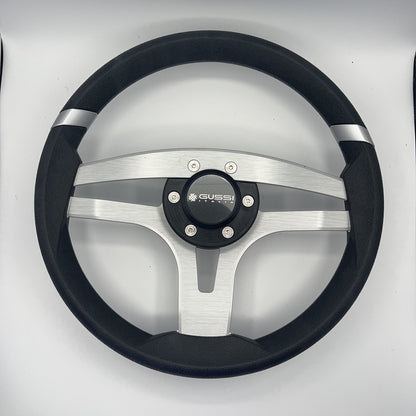 Badia Boat Steering Wheel Brushed Aluminum Spokes | Gussi Snap-in