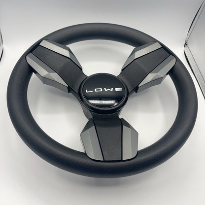 Collina Boat Steering Wheel Dark Gray Inserts - Lowe - Keyed ONLY
