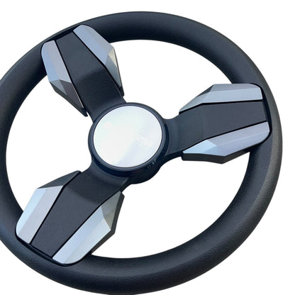 Collina Boat Steering Wheel Dark Gray Inserts - Keyed ONLY