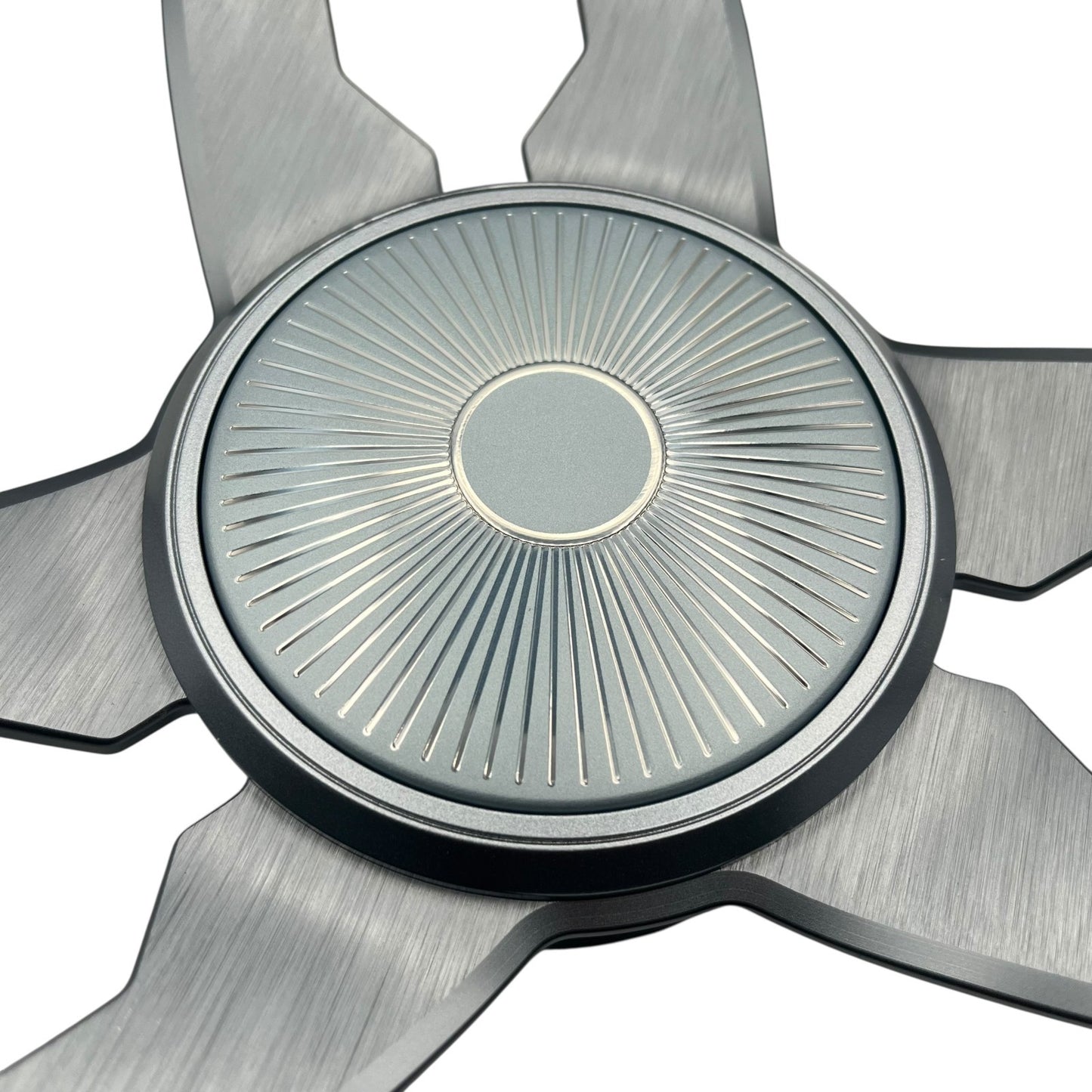Cabrio Boat Steering Wheel Gray Brushed Alum Spoke | Starburst Center Cap