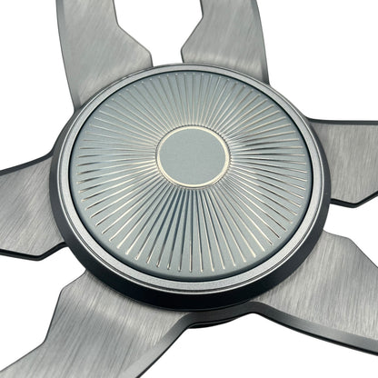 Cabrio Boat Steering Wheel Gray Brushed Alum Spoke | Starburst Center Cap