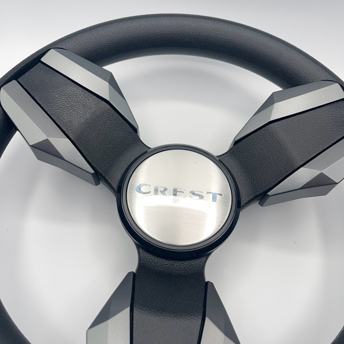 Collina Boat Steering Wheel Dark Gray Inserts - Crest - Keyed ONLY