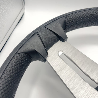 Model 15 Marine Steering Wheel Brushed Aluminum Spokes | Gussi Logo