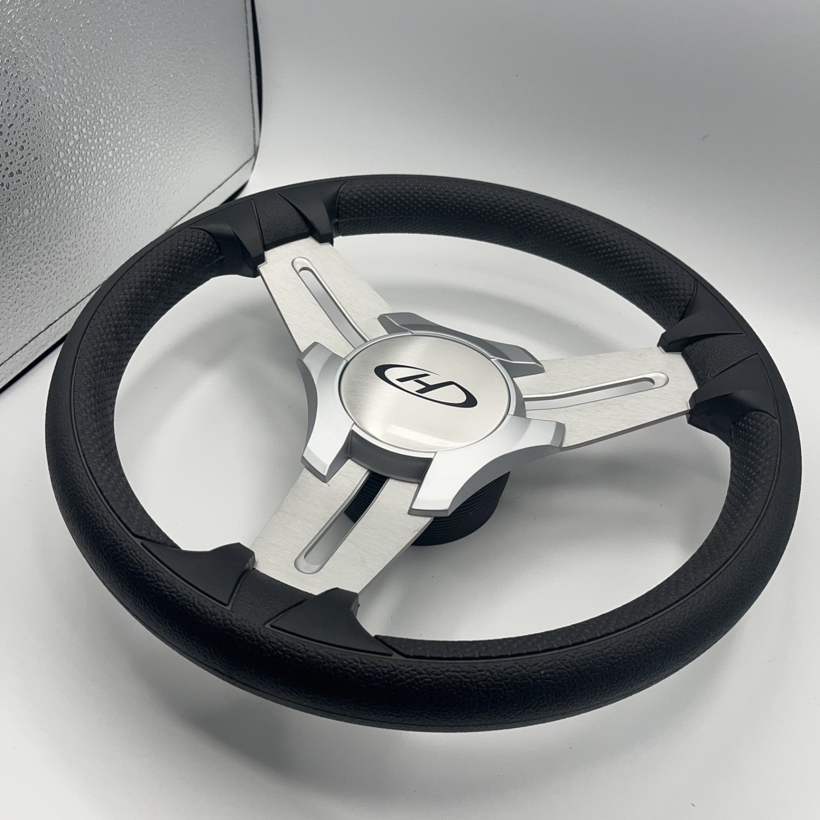 Model 15 Marine Steering Wheel Brushed Alum Spokes | HarrisKayote