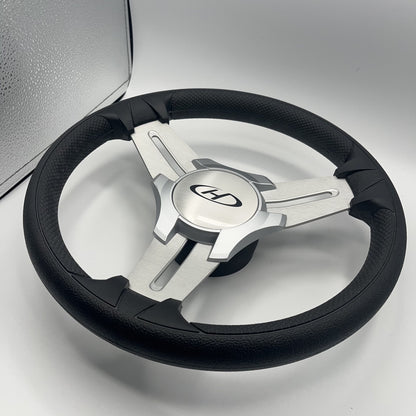Model 15 Marine Steering Wheel Brushed Alum Spokes | HarrisKayote