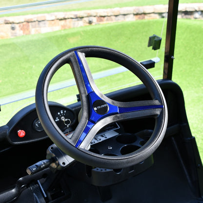 Brenta Black & Blue Golf Cart Steering Wheel Fits Yamaha Golf Cart