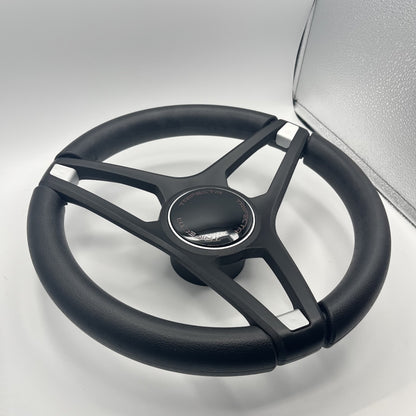 Molino Black w/Soft Touch Urethane Rim Boat Steering Wheel | Trifecta Boats