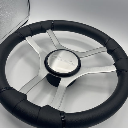 Malera Boat Steering Wheel Brushed Aluminum Spokes | Bentley