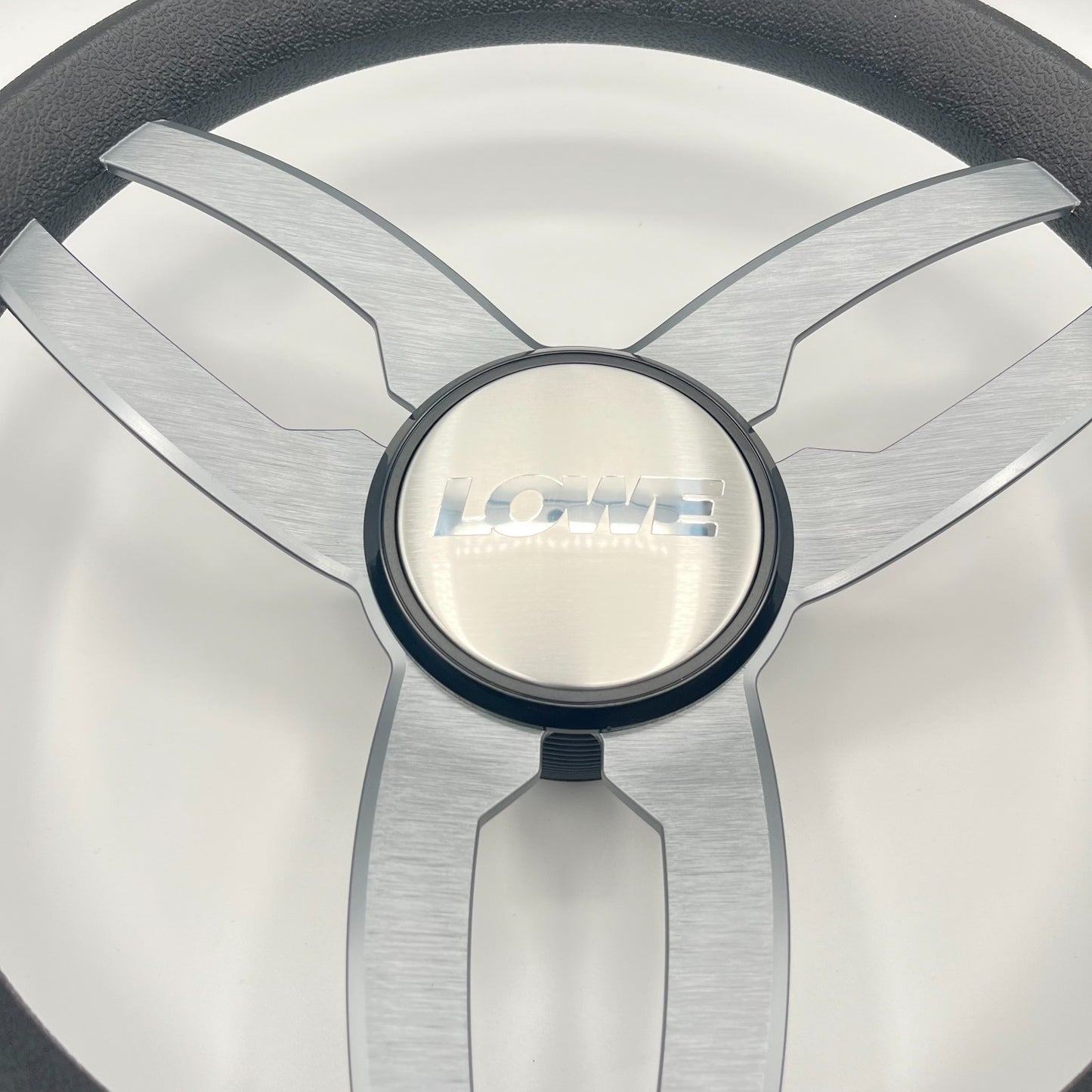 Cabrio Boat Steering Wheel Gray Brushed Alum Spoke | Lowe Boat