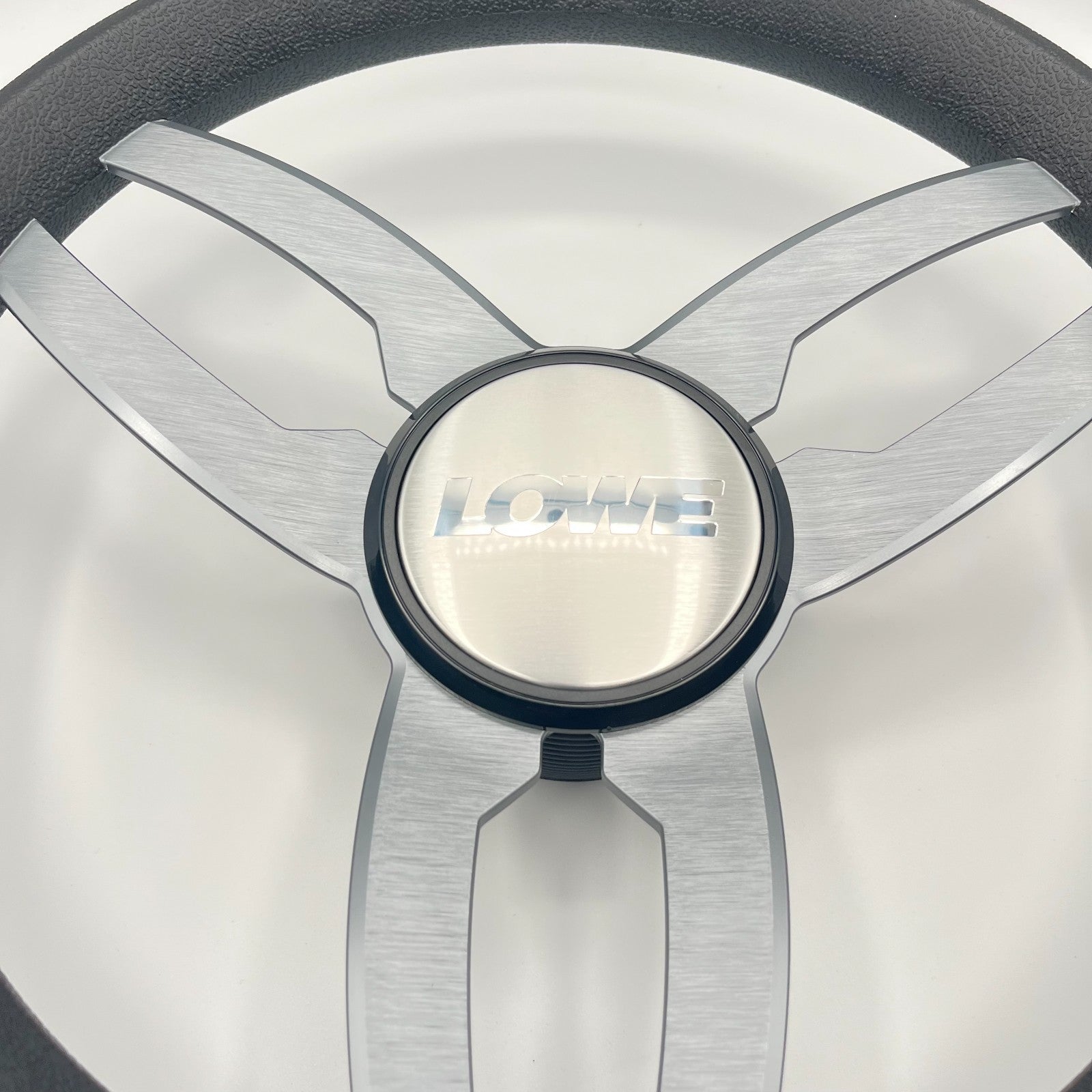 Cabrio Boat Steering Wheel Gray Brushed Alum Spoke | Lowe Boat