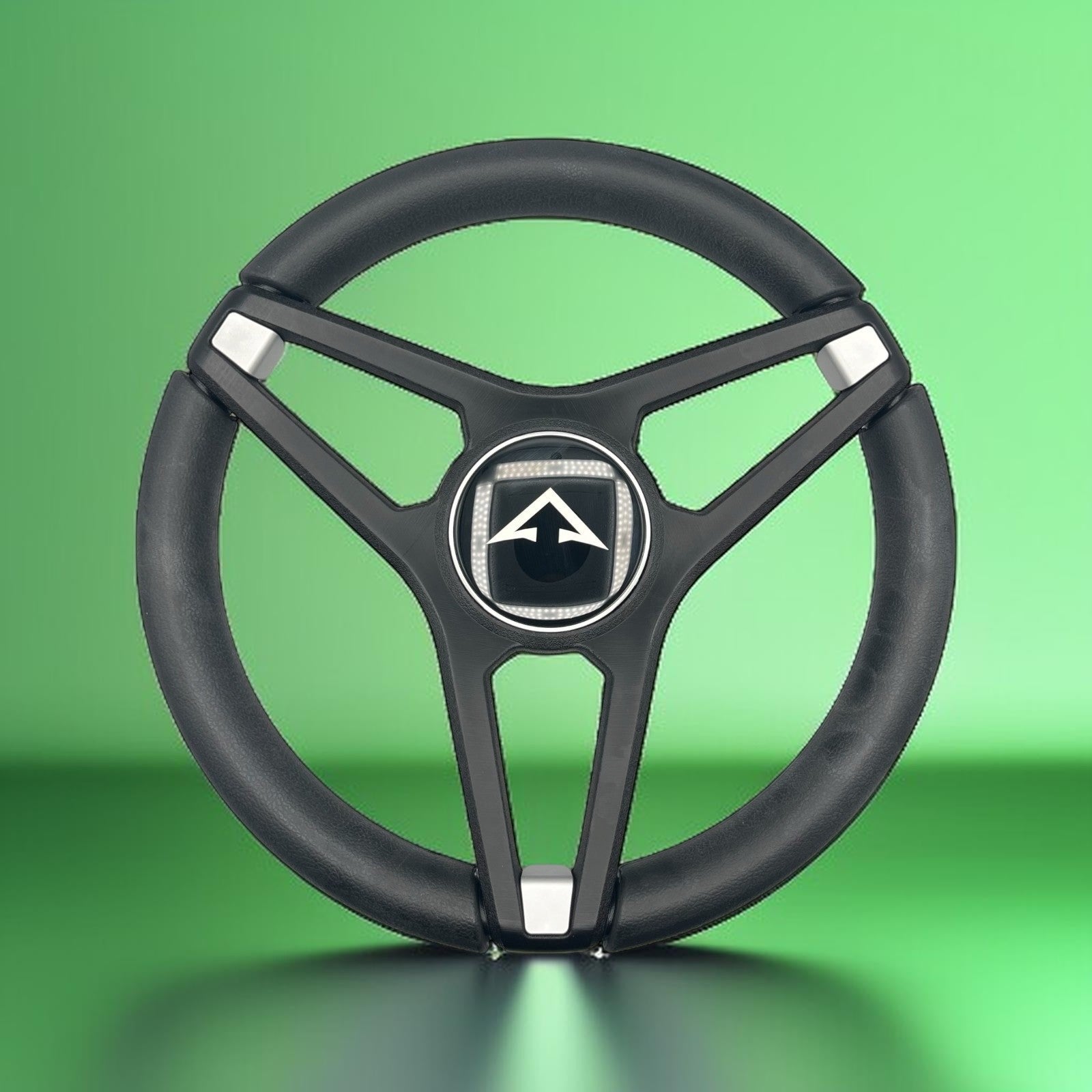 Molino Black & Silver Accents Golf Cart Steering Wheel fits AYRO EV Cart