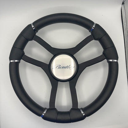 Malera Boat Steering Wheel Black Aluminum Spokes | Bentley