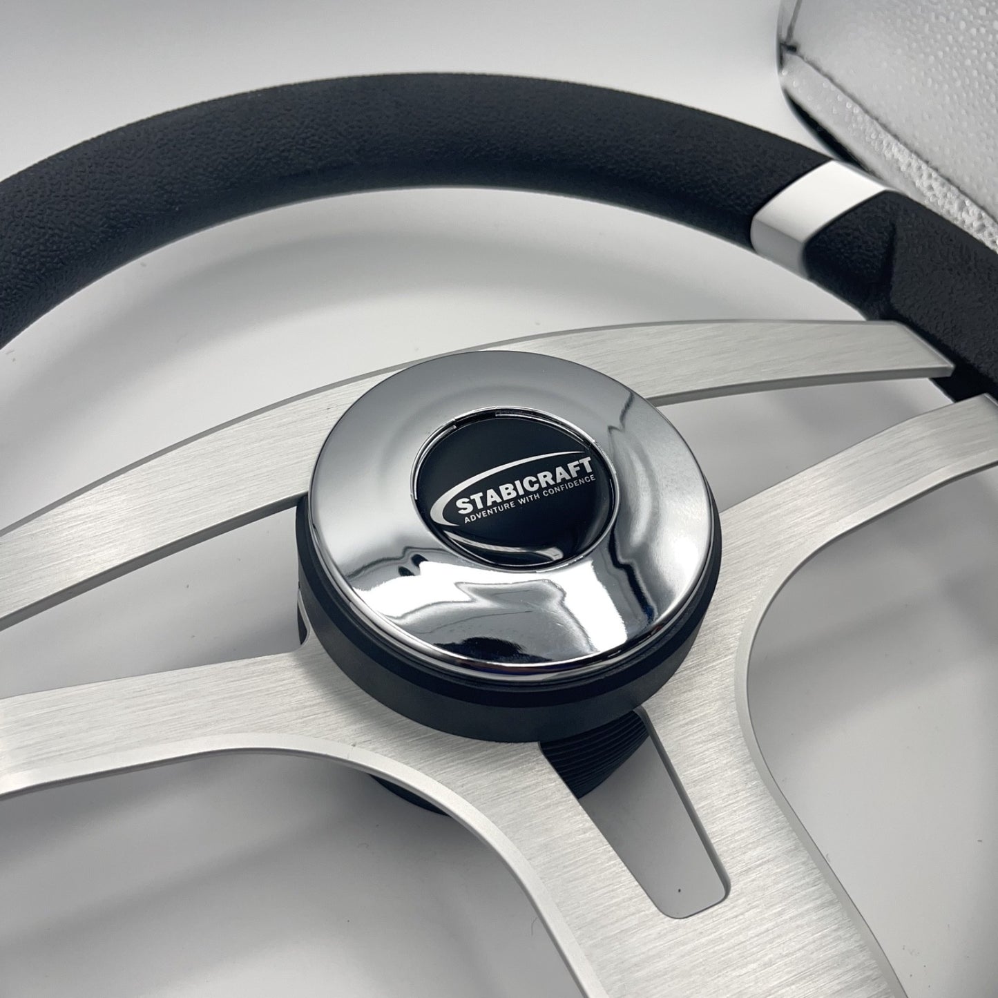 Badia Boat Steering Wheel Brushed Aluminum Spokes | Stabicraft