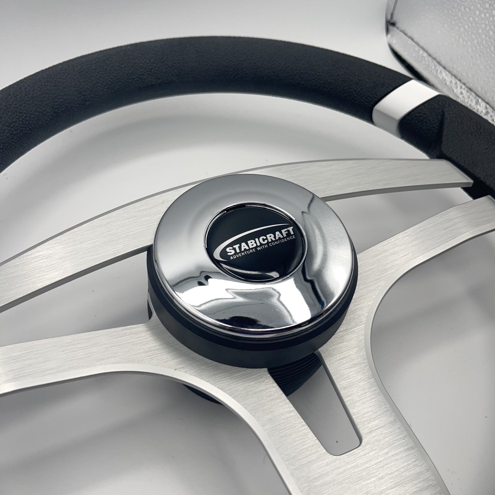 Badia Boat Steering Wheel Brushed Aluminum Spokes | Stabicraft