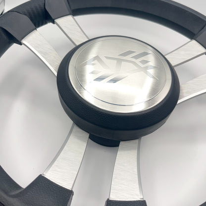 Benaco Boat Steering Wheel Brushed Aluminum Spokes | ATX Boats