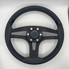 Badia Boat Steering Wheel Brushed Black Aluminum Spokes | Blank Snap-in