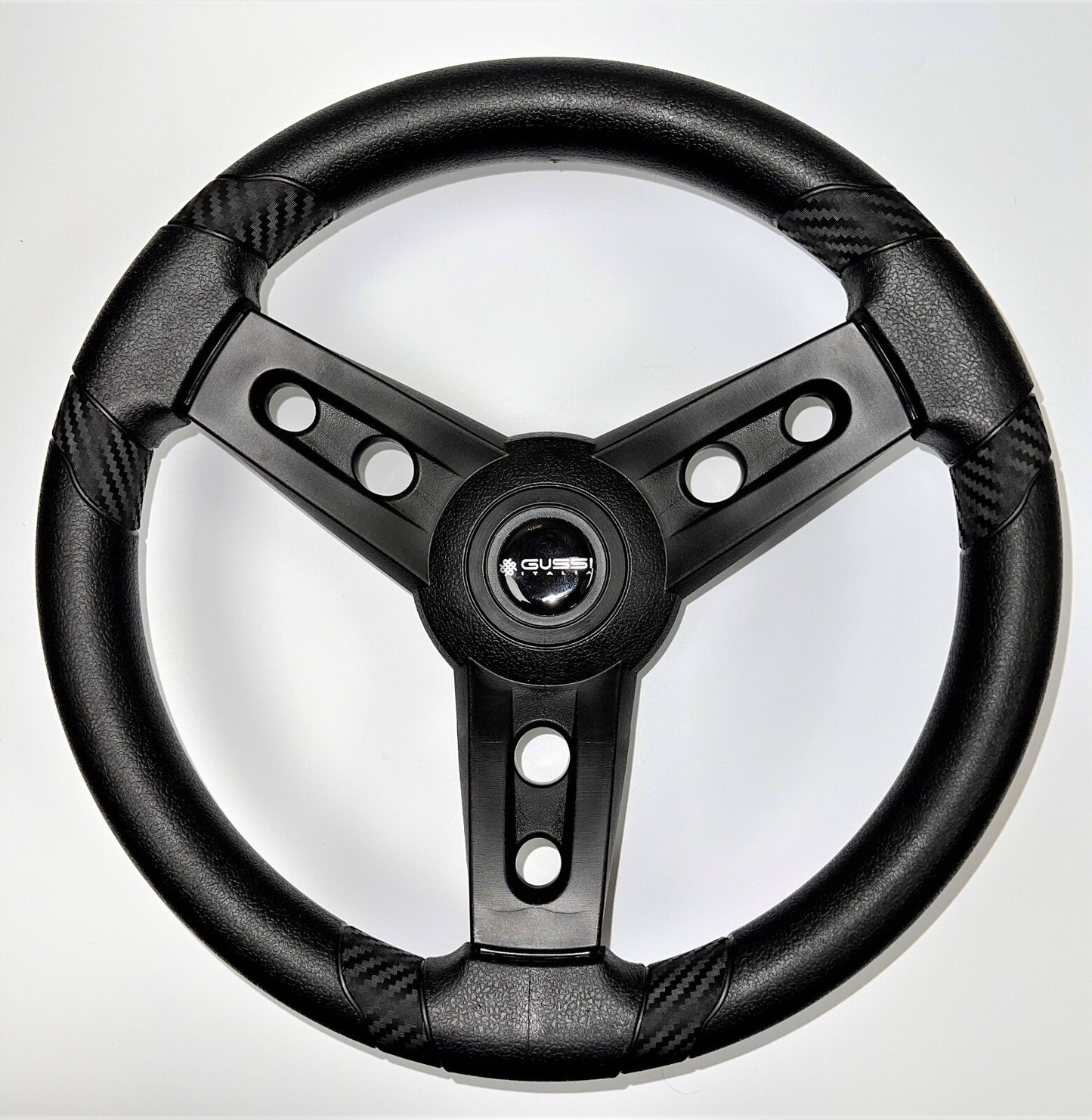 Lugana Black Marine Steering Wheel | Gussi Italia