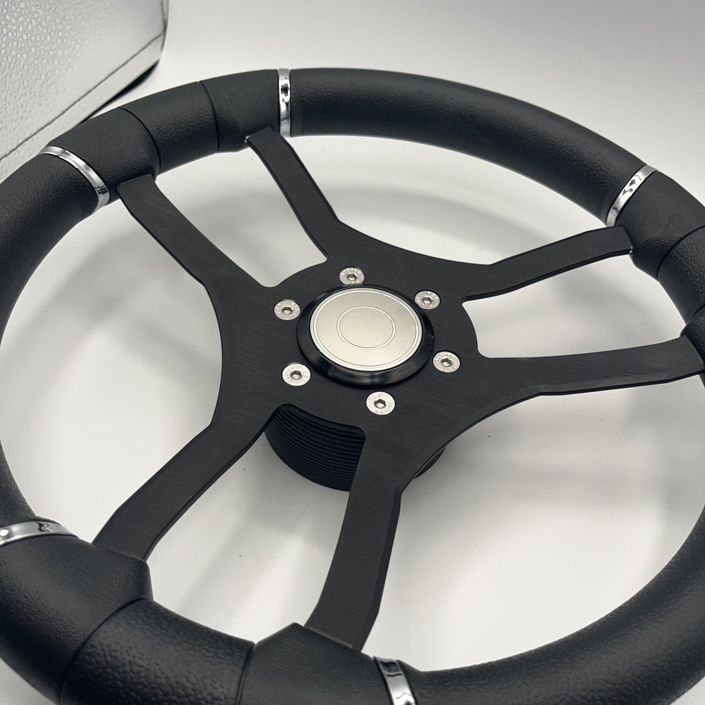 Malera Boat Steering Wheel Black Aluminum Spokes | Target Snap-in