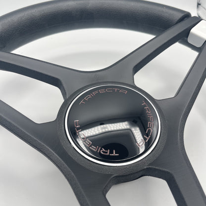 Molino Black w/Soft Touch Urethane Rim Boat Steering Wheel | Trifecta Boats